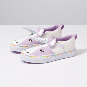 Vans Kiz Çocuk Kaykay Ayakkabısı Asher Unicorn Beyaz | 37792-669